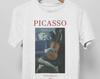 Picasso T-shirt - Old Blind Guitarist Painting, Cotton Tee