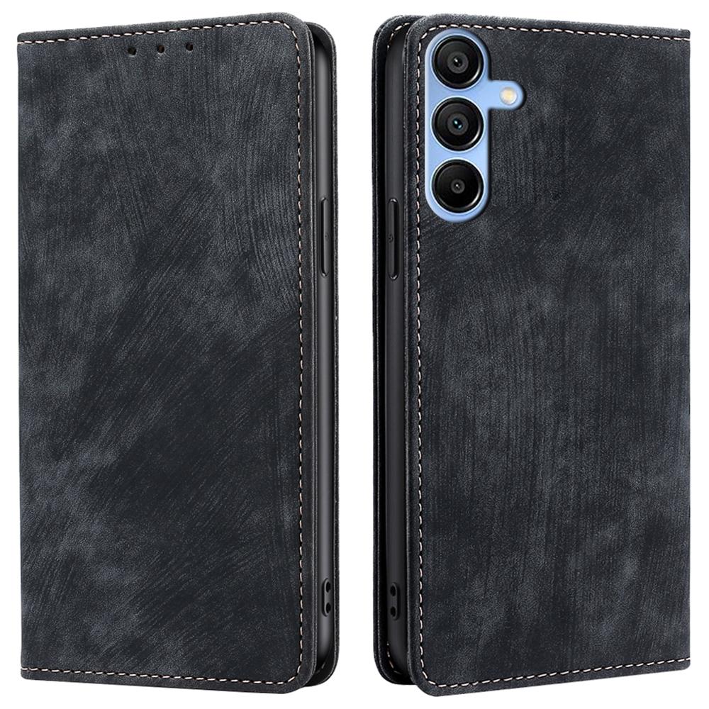 For Samsung Galaxy A15 4G/A15 5G Leather Case RFID Blocking Stand Mobile Phone Cover