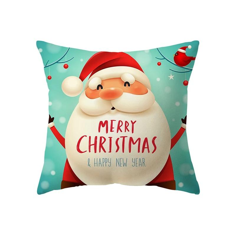 Christmas Themed Pillowcases Car Accessories Office Santa Claus Living Room Sofa Home Pillowcases