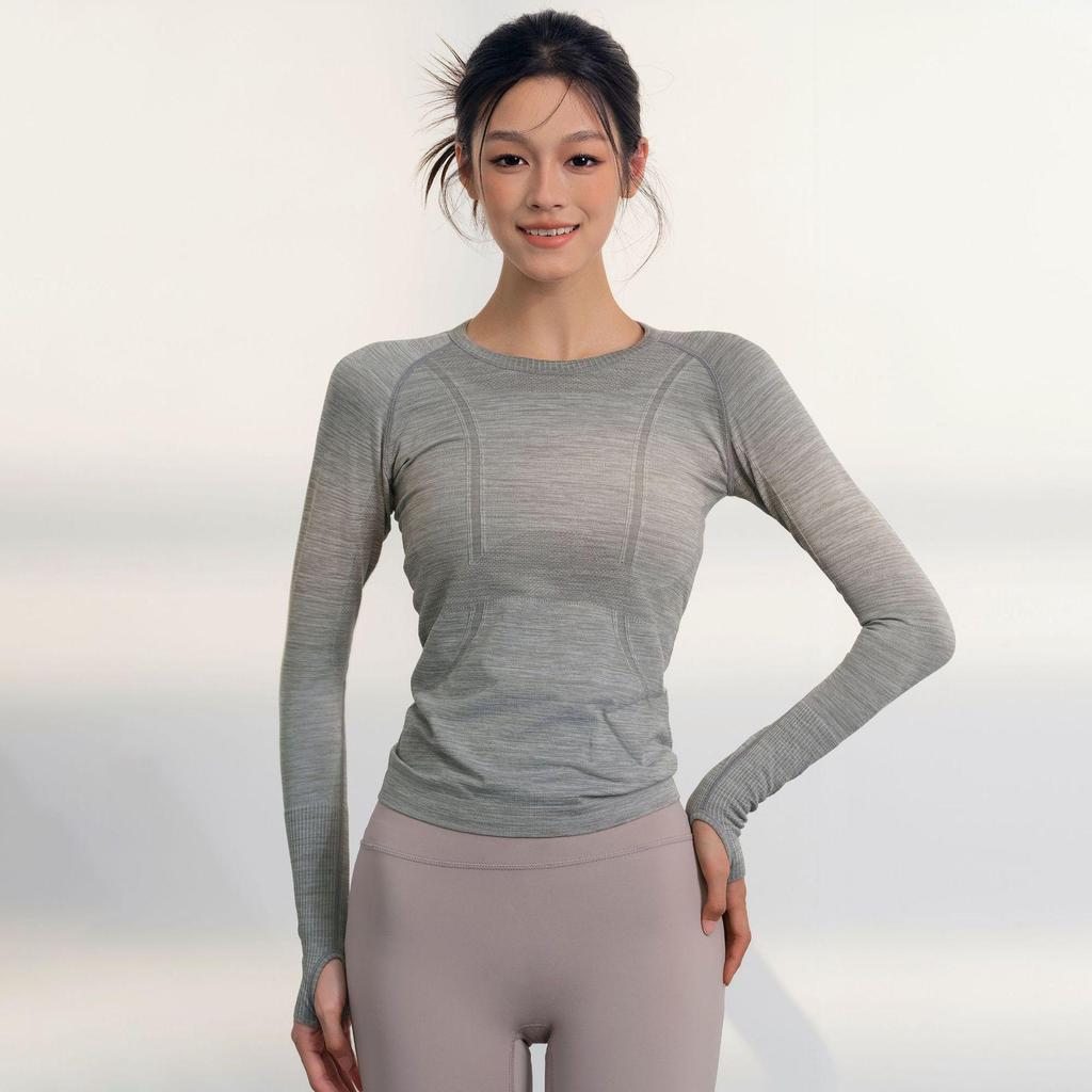 Women's High-Grade Seamless One-Piece Yoga Top for Autumn and Winter Fitness