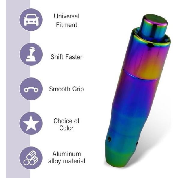 1 PC Car Shift Operation Long Handle, 5.7" Racing Trim Alloy Multicolor