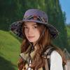 Bucket Hat Extra Large Brim Adjustable Fit Ethnic Style Cowboy Fisherman Hat Windproof Buckle Foldable Outdoor UV Blocking Hat