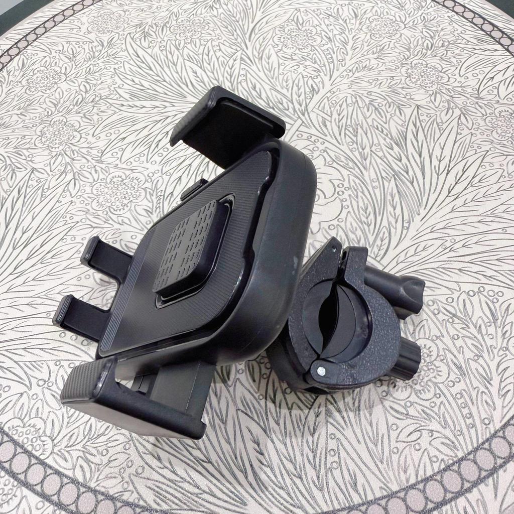 Universal Motorcycle Scooter Rearview Phone Holder Bracket - Shockproof, Reflective Mirror, Electric Vehicle Clip