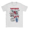 T-shirt Nera Oversize a Maniche Corte con Stampa Grafica Collage dei Transformers Autobots Optimus Prime per Fan di Anime e Giocattoli