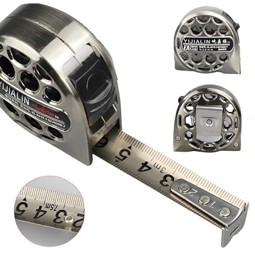 Stainless Steel Tape Measure with Scale, 3m/5m/7.5m, Easy-to-Read Graduations, High-Precision, Waterproof, for DIY Use, Distance Measurement, and Lock