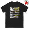 22 LR 380 9mm 40 ACP 45 Faster Than Dialing 911 T-Shirt, Second Amendment