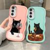 Leicht betrunkene Katze Hülle für Samsung Galaxy A14 A16 A13 A12 A15 A11 A21s A52 Weiche Handyhülle A06 A22 A33 A53 A04 A03 A05 A23