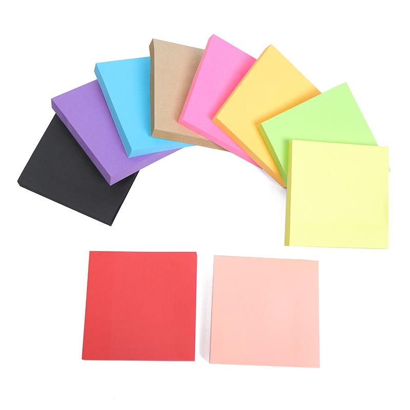 Fluorescent Colour Sticky Note Paper Note Pad Sticky Colourful Convenience Stickers Students Office Supplies Notepads