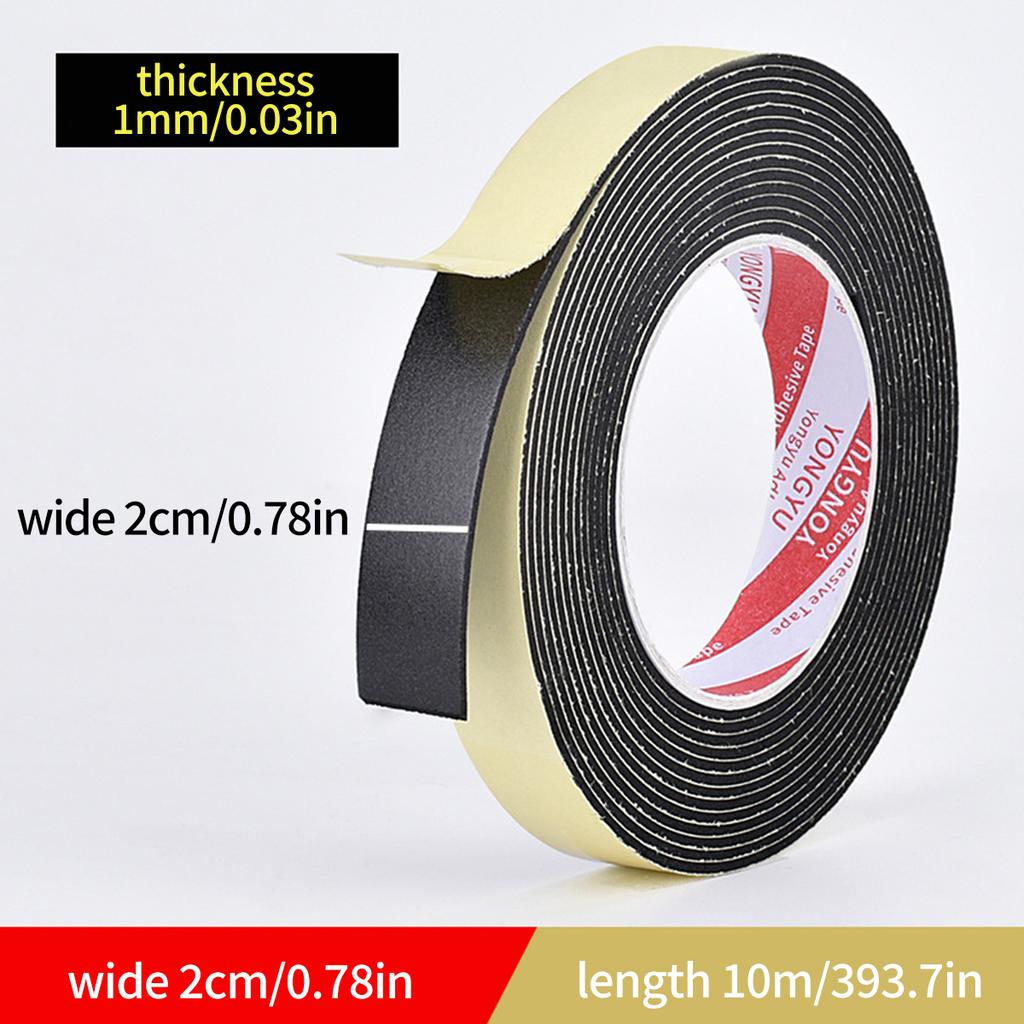 Door Window Sealing Strip Self Adhesive Sound Insulation Windproof Dust Proof Sponge Seal Strip Acoustic Foam Home Accessories