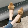 Fashion 2025 New Women Flats Furry Sweet Flat Shoes for Women Spring Casual Shoes Slip on Loafers Shoes Soft Sole Comfortable