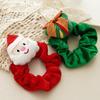 Christmas Cartoon Hair Ties Set: Velvet Scrunchies with Santa & Reindeer Ornaments