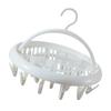 Round Drying Rack Clothes Hanger Plastic Round Laundry Hanger with Clips for Socks Underwear White