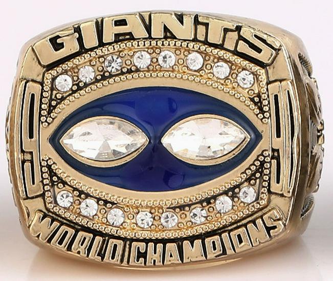 1990 NFL New York Giants Super Bowl Championship Ring Size 11 кольца