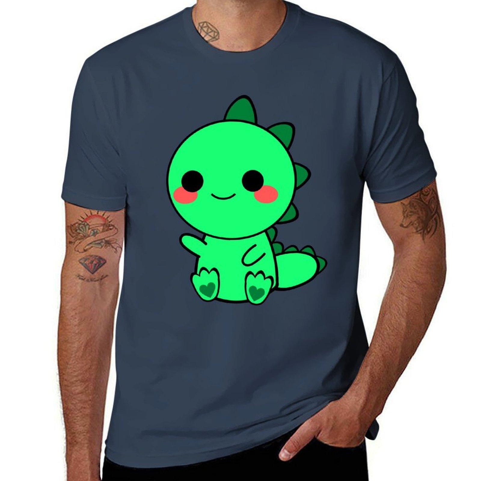 Hi Little Green Dinosaur Tshirt Plus Size Comfort Fit Tee S