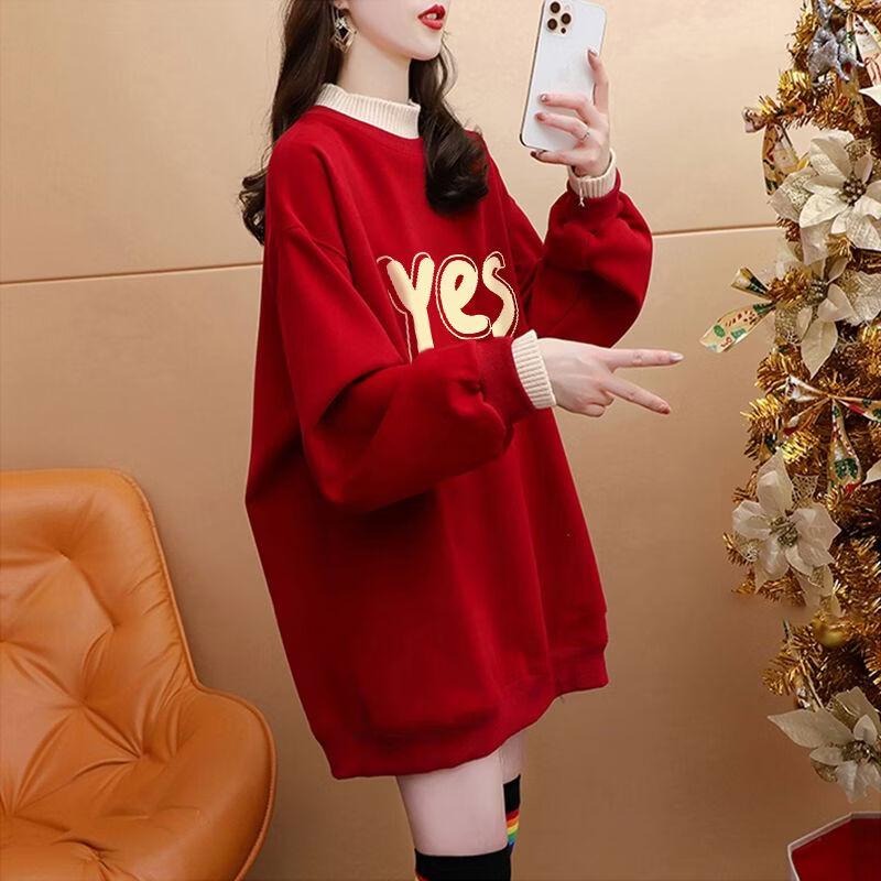 ZOSOUL Women's Color-Block Fleece-Lined Pullover Sweatshirt