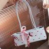 Sweet French Stick Handbag Lace Ribbon Underarm Bags Shopping Bow PU Shoulder Bag  Daily