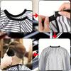BEPAN Large Size Salon Striped Haircut Cape Unisex Non-Stick Anti-Static Apron with Adjustable Snap Closure for Hairdressing Styling