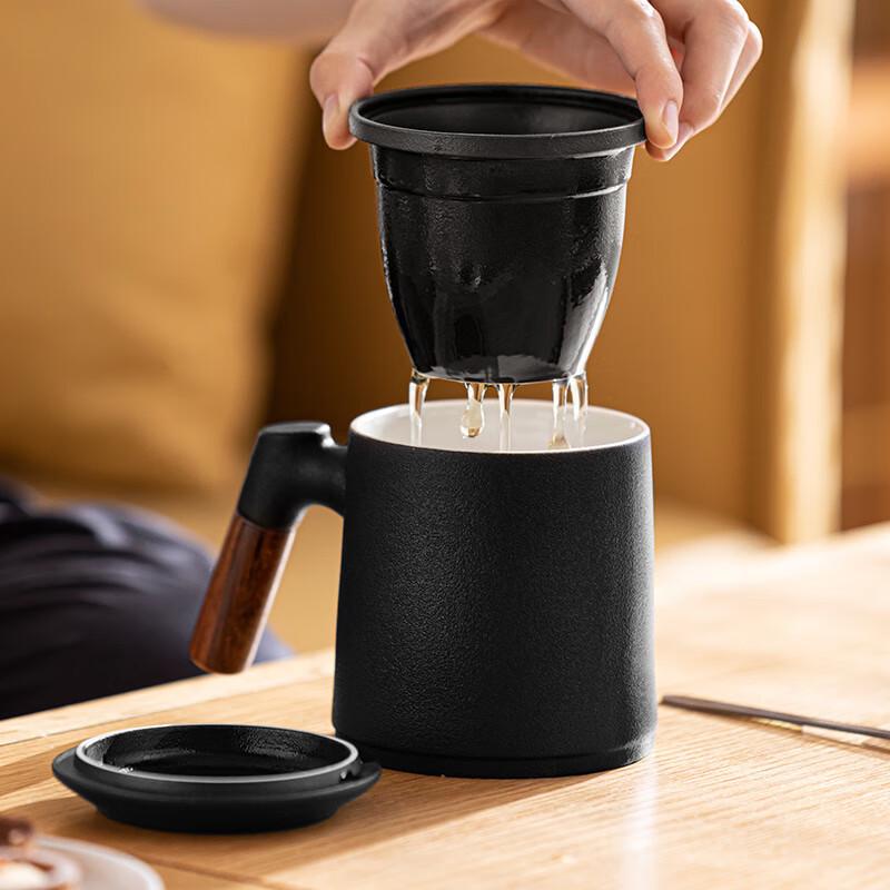 Ceramic Tea Infuser Cup with Lid