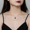 [DAZZARRY] 10K Gold Malachite Necklace for Women - Popular Green - Mother's Day, Birthday, Anniversary Gift