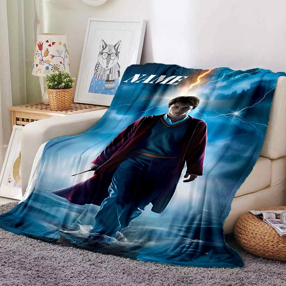 Custom Name "Harry Potter's Magical Adventure" blanket for Couch & Bed, Plush Cozy Fuzzy Blanket Super Soft & Warm Blankets for Fall and Winter. 09081