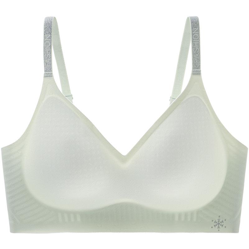 Traceless small chest jelly strip soft support lifting and gathering anti-sagging Traceless breathable bra