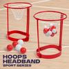 [Basketball Party Game] Basketball Party Game | Adjustable Basket Net Headband for Kids and Adults | with 20 Balls for Carnival Party Birthday