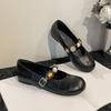 Mary Jane Shoes Female Genuine Leather 2026 New Ballet Shoes Women Round Toe Shallow Mouth Flat Ladies Shoes