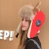 Autumn and Winter Antlers Lei Feng Hat Women's Velvet Thickened Ear Protectors Windproof Northeast Cotton Hat Shows Small Face Versatile Cold Hat