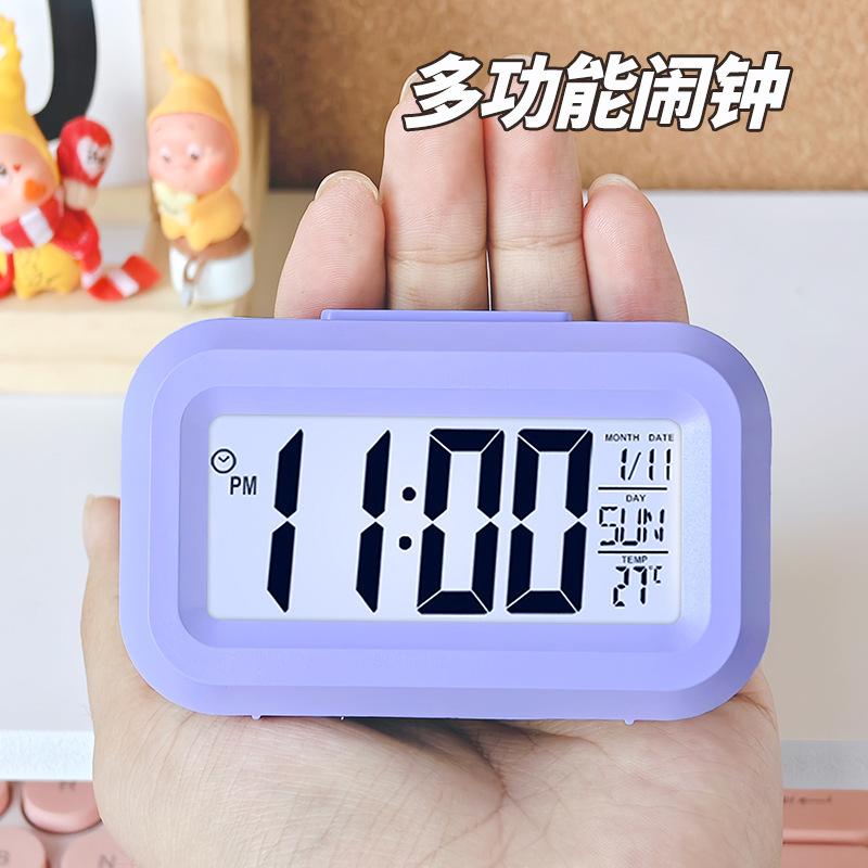 Student mini small alarm clock electronic clock desktop multi-function clock temperature display small alarm clock for primary school students