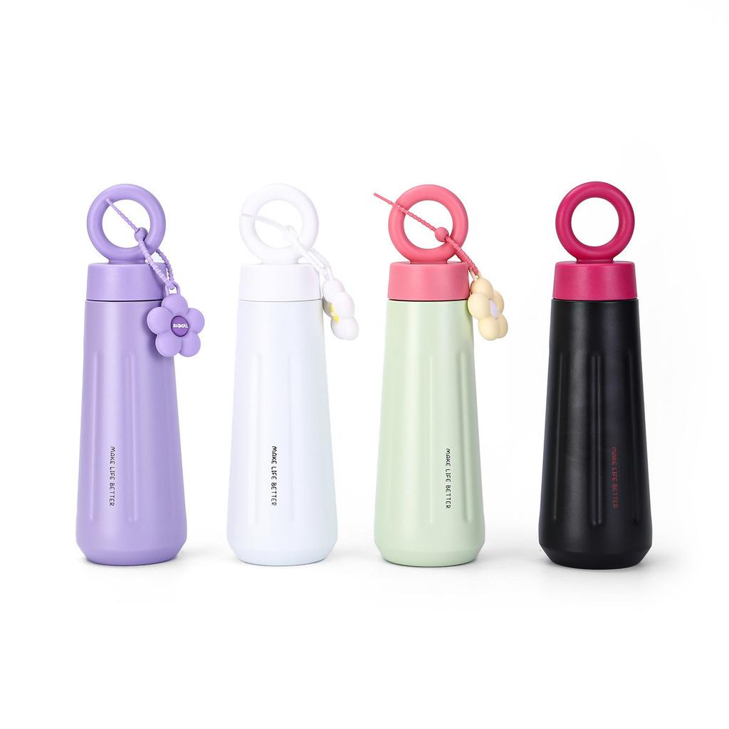 High Value Petal Cup Girl Cute Flower Portable Stainless Steel Thermos Cup Student Outdoor Portable Sports Water Cup