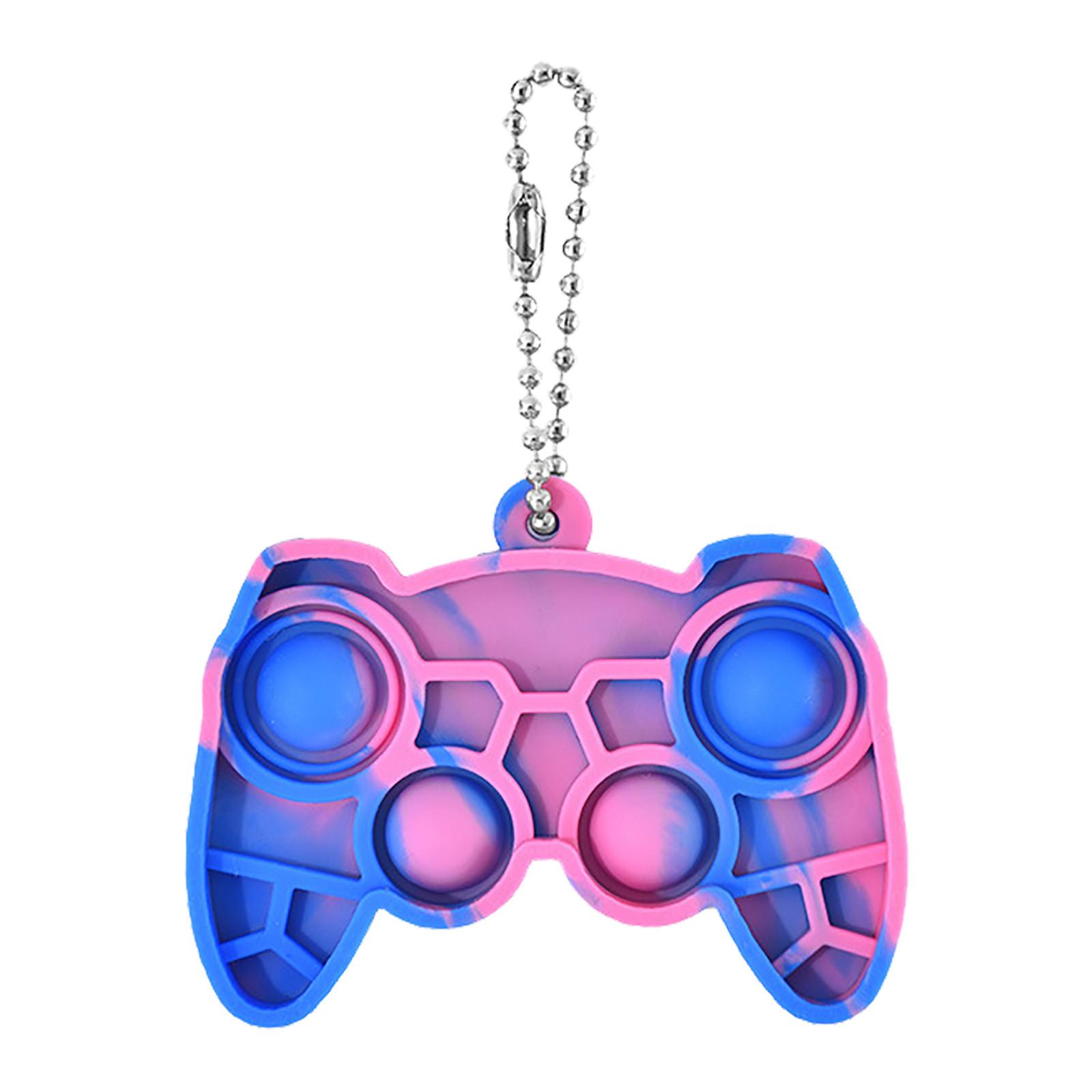 

Silicone Game Controller Shaped Fidget Toy Keychain Stress Relief Sensory Pop Bubble Toy for Adults and Kids Durable Portable