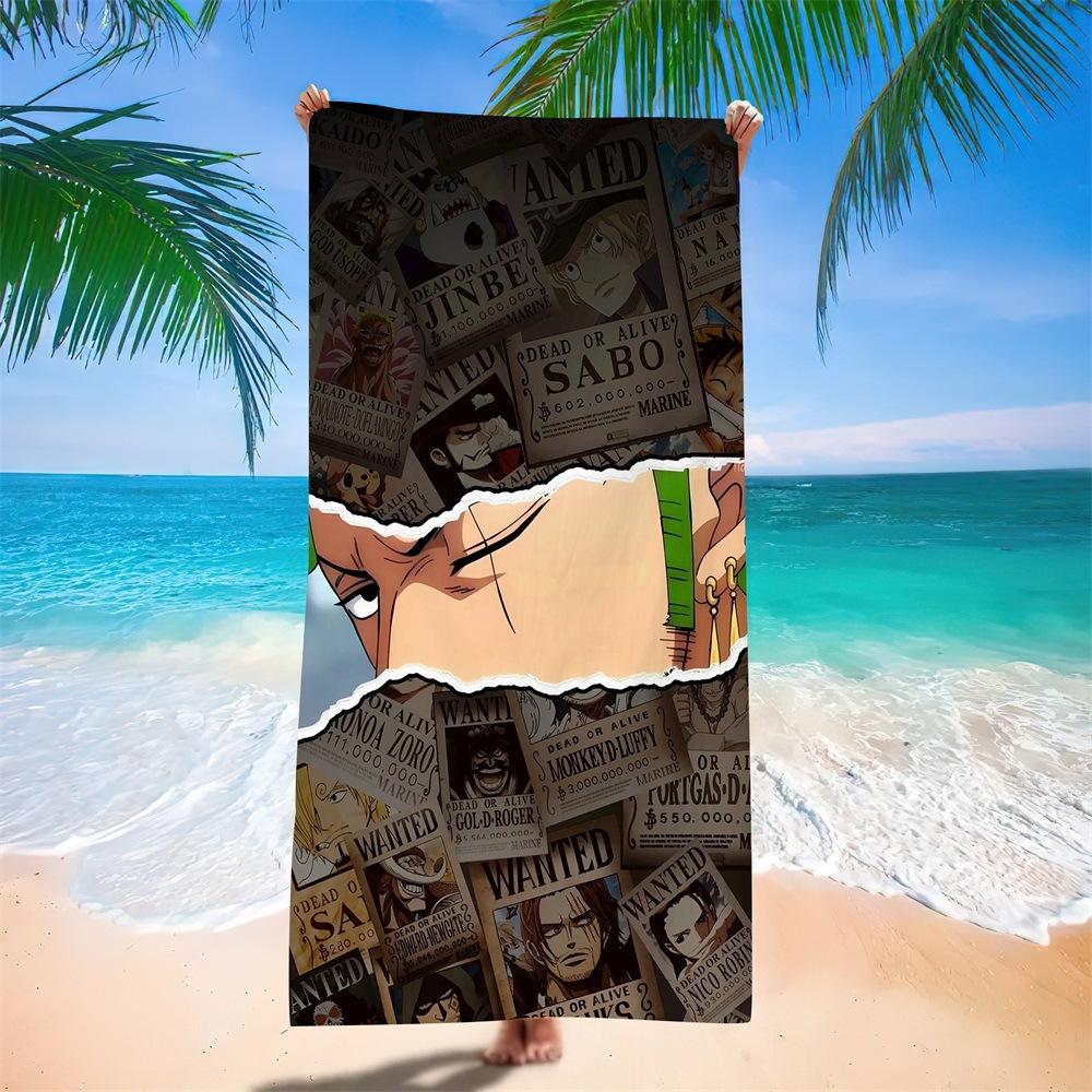 New Anime Character Printed Microfiber Beach Towel Quick Dry Water Absorbent Bath Towel