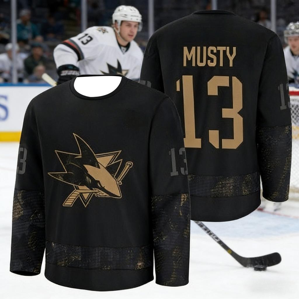 Maglia da Hockey su Ghiaccio da Uomo con Logo Squalo Stampato in 3D, Traspirante e Asciugatura Rapida, Top a Maniche Lunghe per Appassionati Entusiasti Bambini