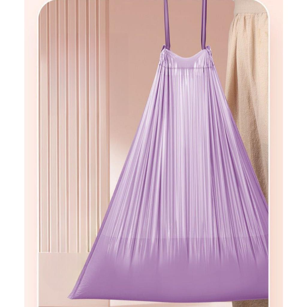 100 Purple Drawstring Garbage Bags, Plastic Garbage Bags, Suitable for Kitchen, Bathroom, Bedroom and Household - Portable Disposal