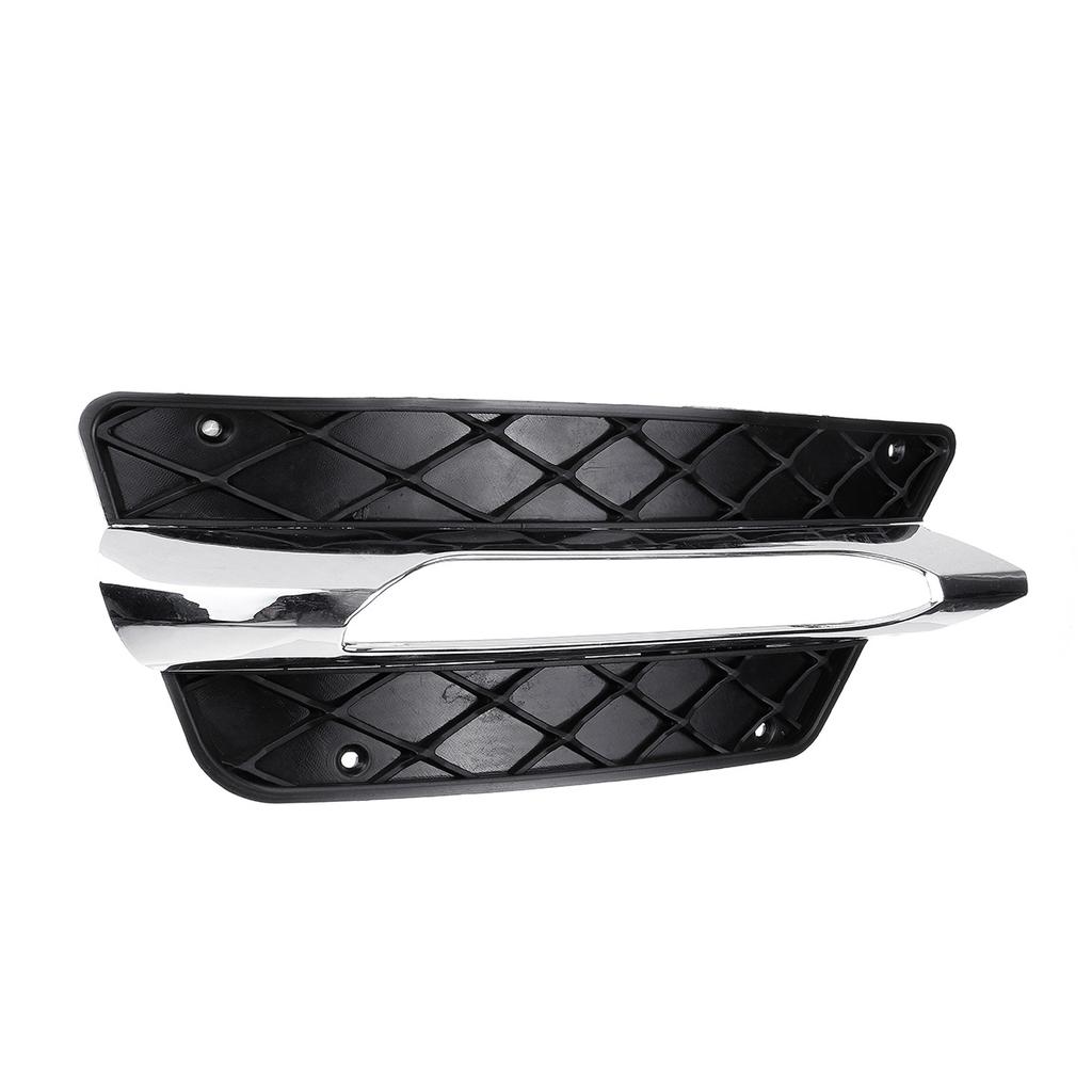 L/R For Mercedes For Benz C-Class W204 2012-2014 Front Bumper DRL Grille Cover Silver Plating Lamp Hoods Decor