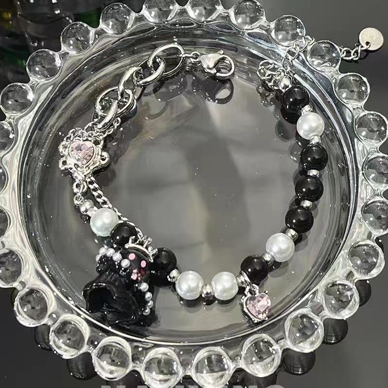 

Бисерные браслеты-призраки Уникальные парные браслеты Шикарные Милые Минималистичные Детализированные Подарки Дружба Black Ghost Bracelet