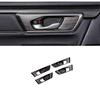 Black Wood Grain Trim 2017-2022 4pcs For Honda CR-V Inner Door Handle Bowl Frame