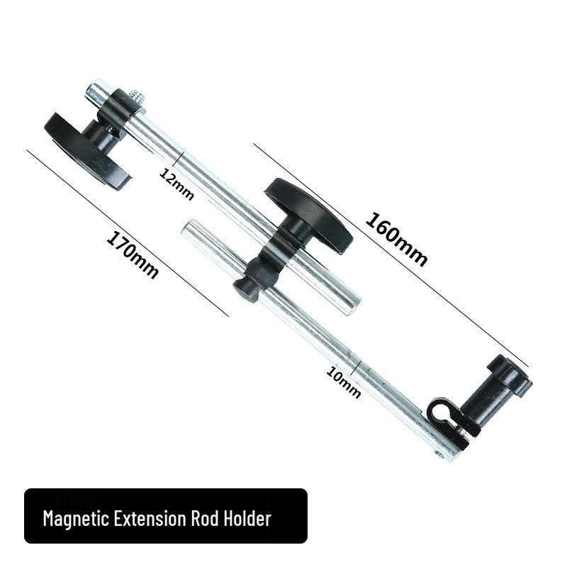 Magnetic Dial Indicator Stand with Extension Rod and M8 Thread