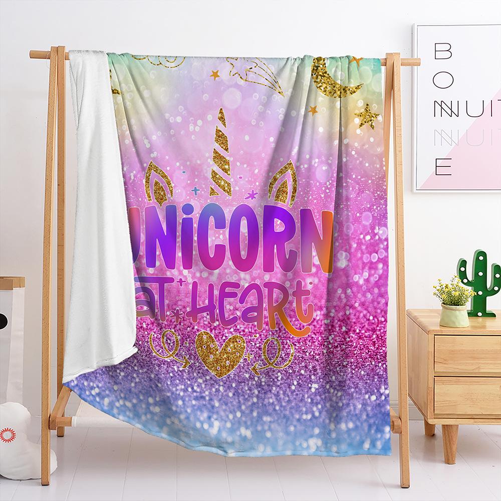 Blanket Flannel Blanket Color Gradual Change Panda 3D Digital Printing Blanket Blanket