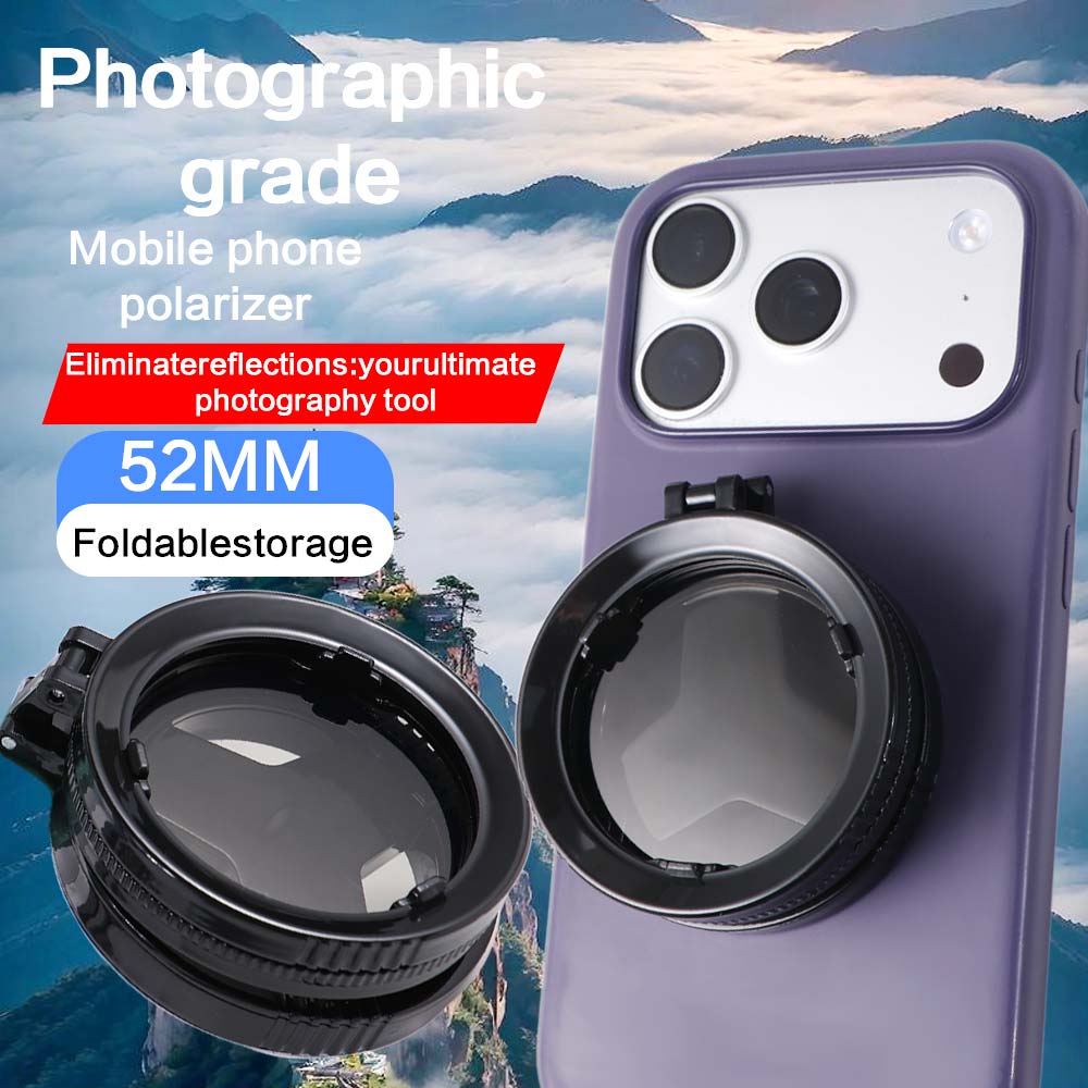52mm Mobile Phone Polarizing Filter Magnetic Phone Filter Lens CPL Phone Filter Water Surfaces