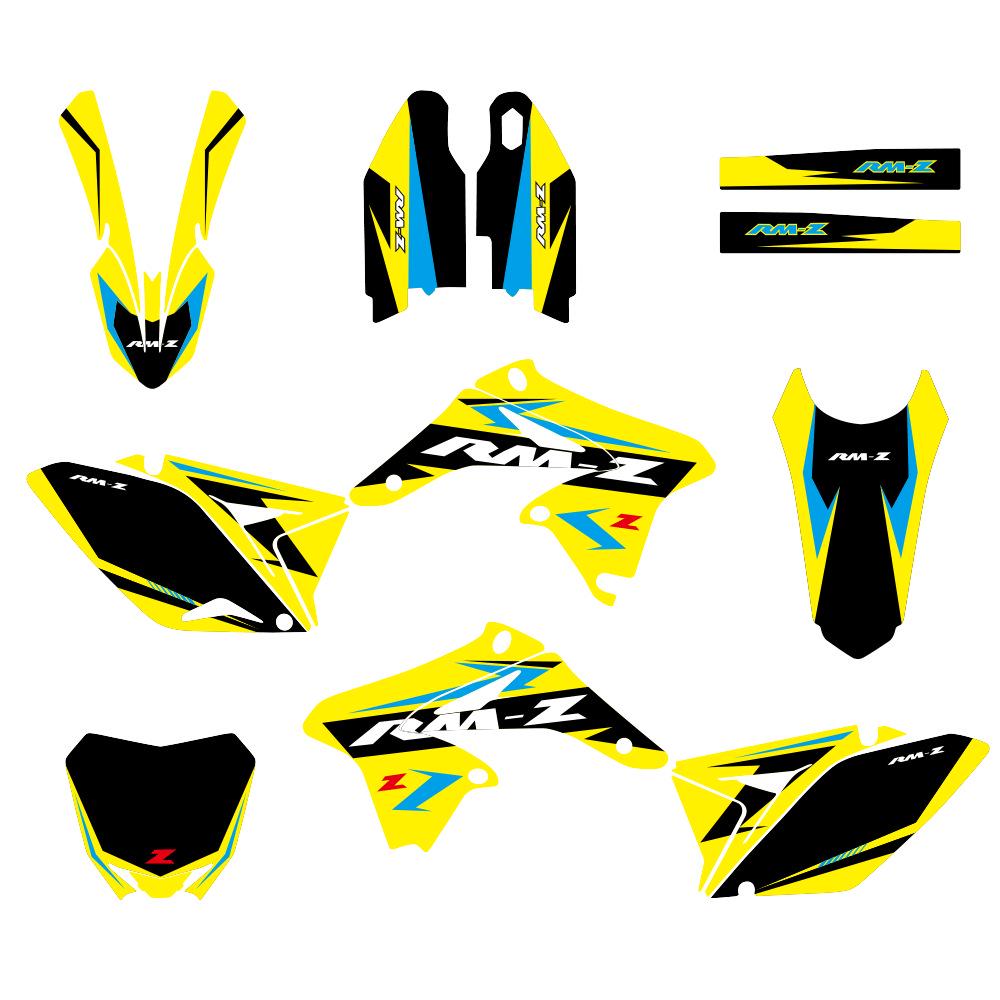 Full Set Decals for Suzuki RMZ250 2010-2014 Off-road Motorcycle