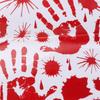 62KD Halloween Bloody Hand Print Window Clings Stickers Party Decorations Prop Sheet