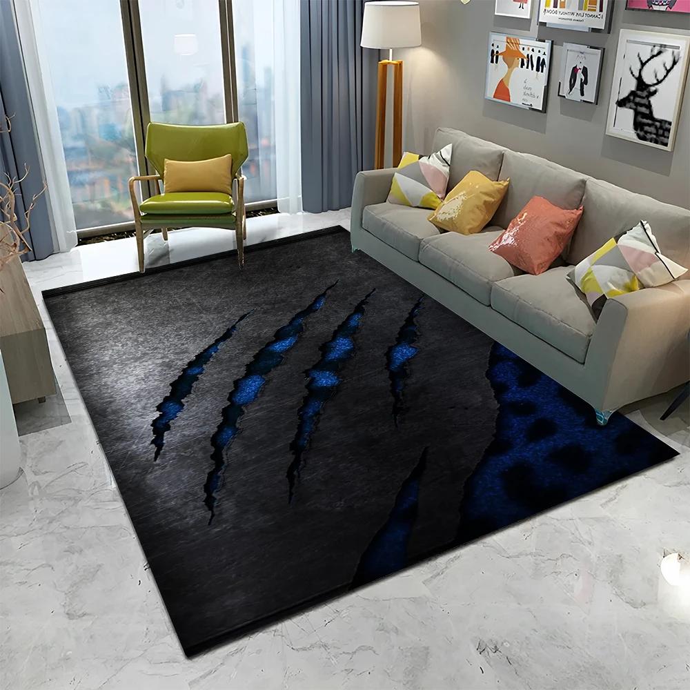3D Beast Paw Print Claw Cartoon Carpet Rug for Home Living Room Bedroom Sofa Doormat Decor,kids Play Area Rug Non-slip Floor Mat