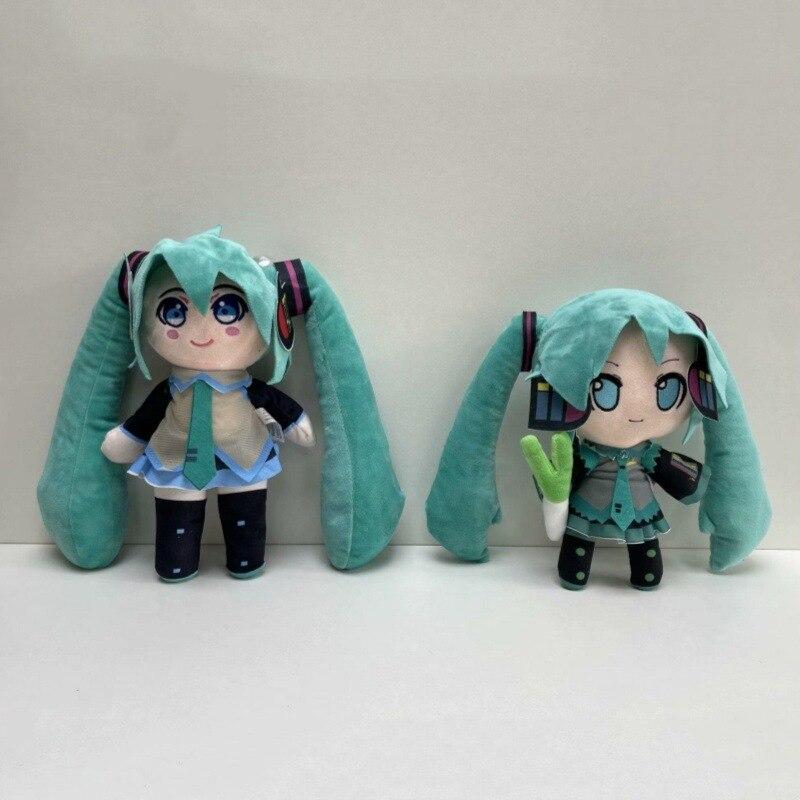 Jucarie De Plus Hatsune Miku, 23cm, Multicolor, Umpluta Cu Bumbac PP 3D, Set De Jucarii De Plus