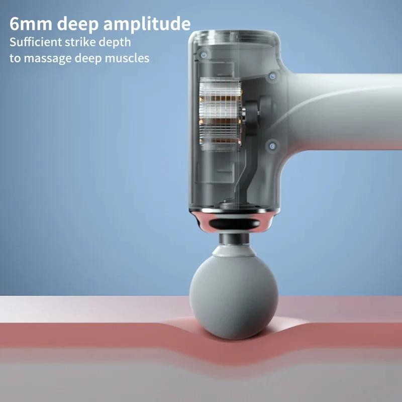 Portable Electric Massage Gun  with 4 Interchangeable Heads & LED Light for Full Body Relaxation Electric Massage Gun