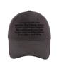 Hebeles Text Block Pitch Washed Ball Cap - Charcoal
