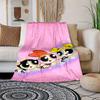 1pcPowerpuff Plush Blanket - Soft and Comfortable for All Seasons, Makes a Gr