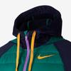 Nike Warm Colorblock Sports Training Hooded Cotton Jacket Men Outerwear Blue Green BV6299-498