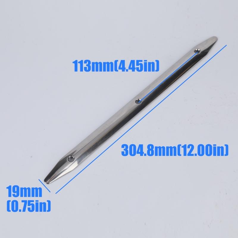 Marine Edge Guard 316 Stainless Steel 12 Inch Boat Rub Rail Cover for Side Protection, Mooring Contact and Hardware Replacement Use