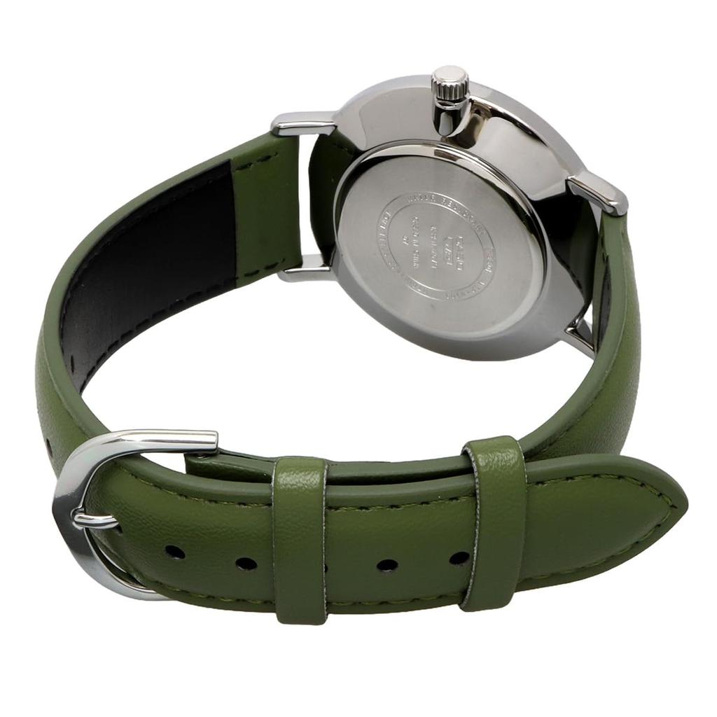 [Casio] Quartz Men's Watch MTP-VT03L-7B Cream and Green Leather Strap